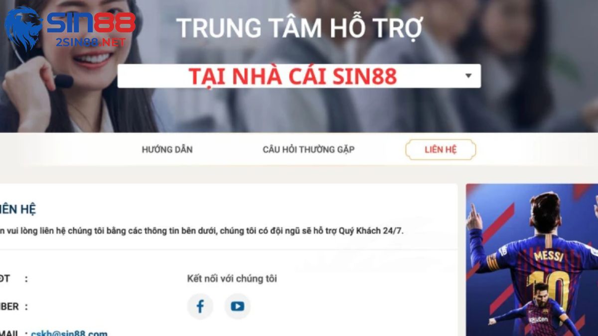 Tổng quan về dịch vụ chăm sóc khách hàng và liên hệ Sin88 Tổng quan về dịch vụ chăm sóc khách hàng và liên hệ Sin88